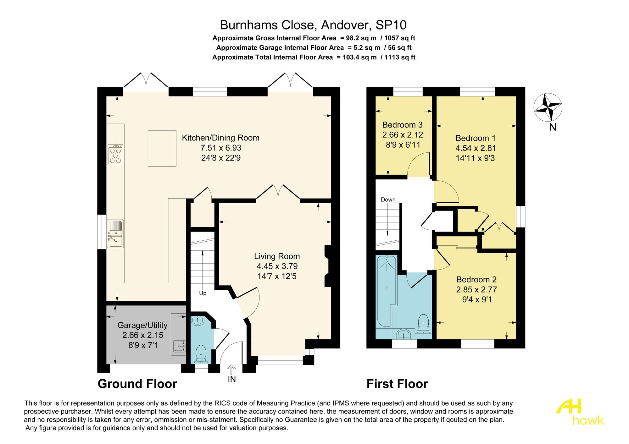 39 Burnhams Close, Andover floorplan