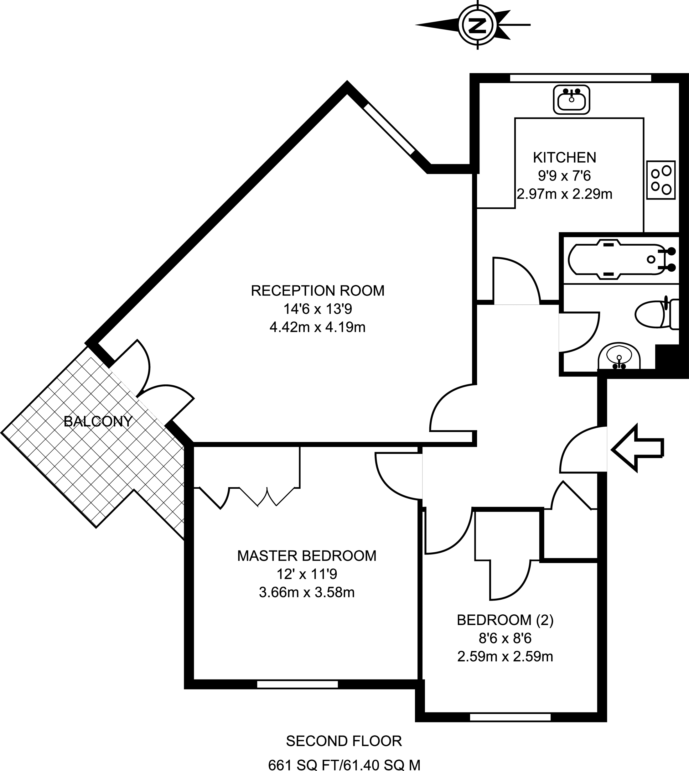 2 Bedrooms Flat to rent in East Road, Wimbledon SW19
