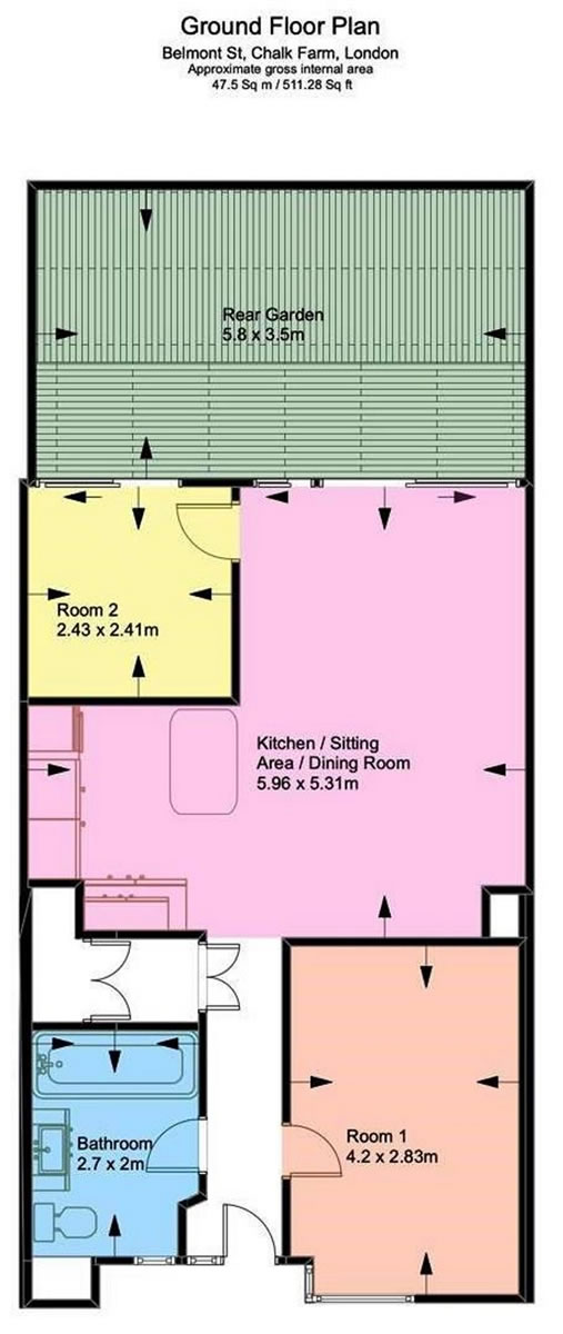 27, Belmont Street, London floorplan