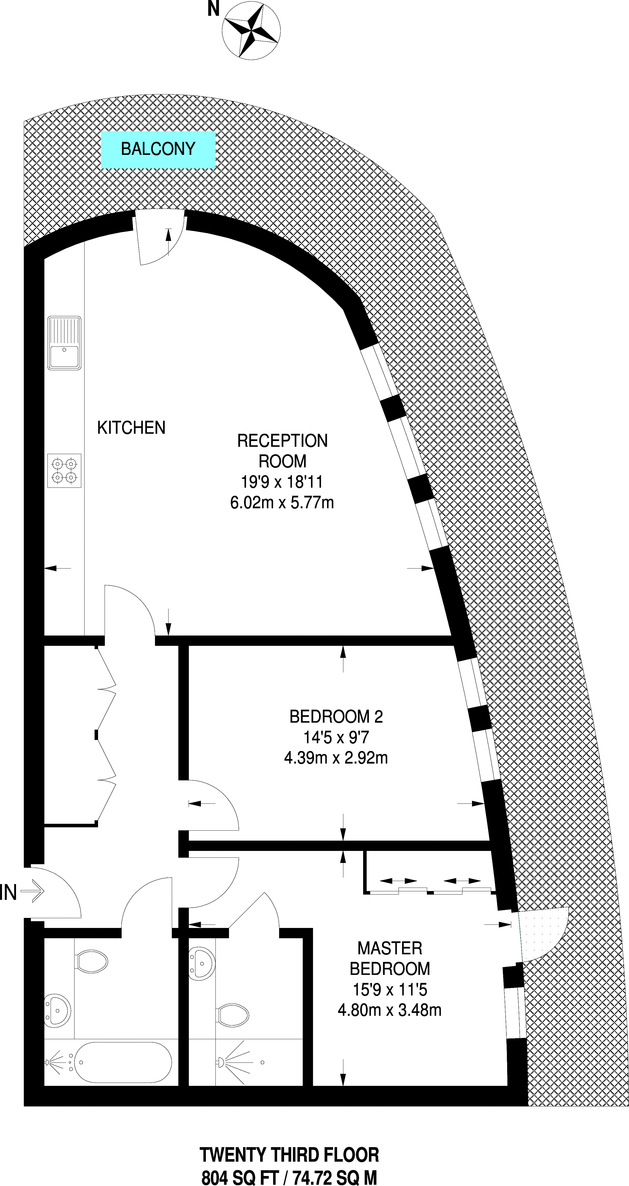 2 Bedrooms Flat to rent in Lombard Road, Battersea, London SW11