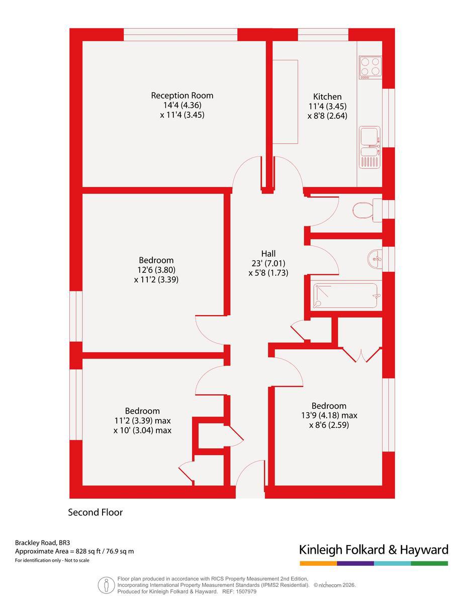 Flat 18, Chestnut Court, 10, Brackley Road, Kent floorplan