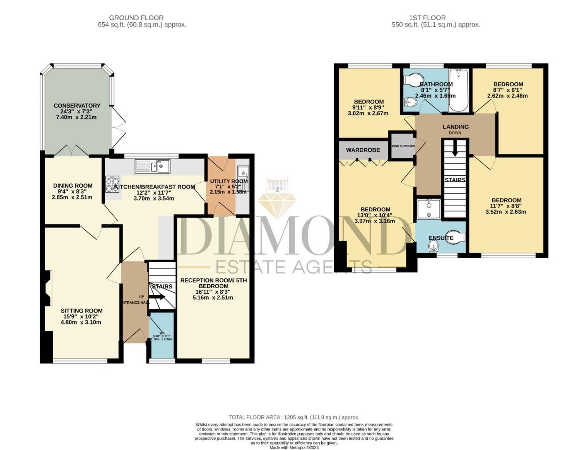 7 Shakespeare Close, Tiverton floorplan