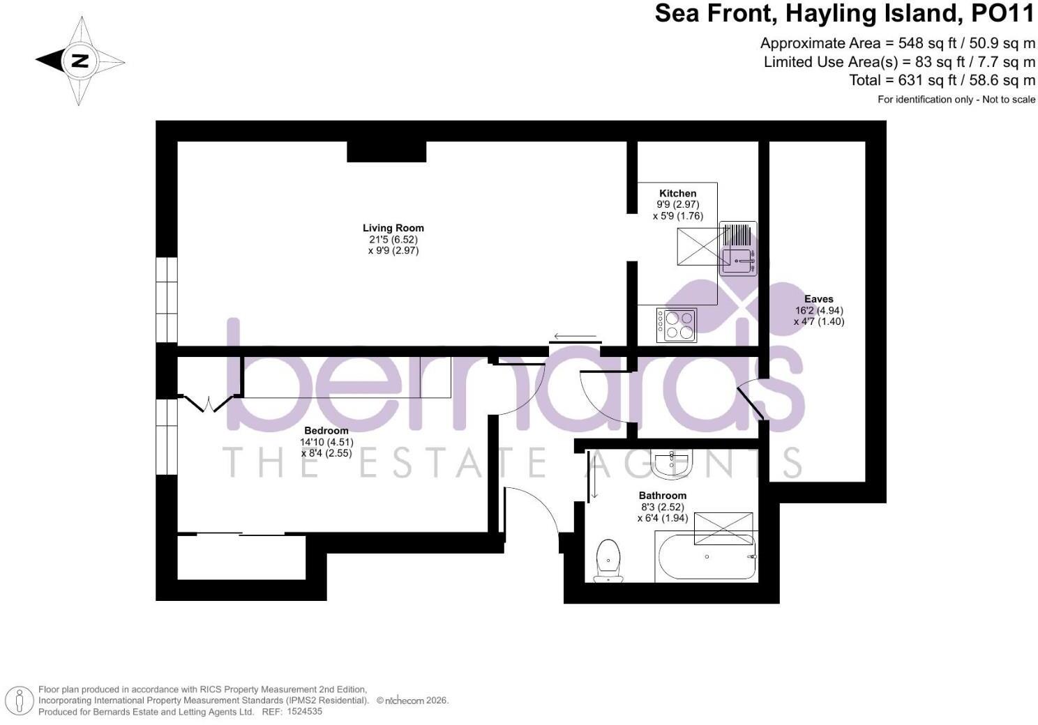 Flat 30 Gorseway, 354 Sea Front, Hayling Island floorplan