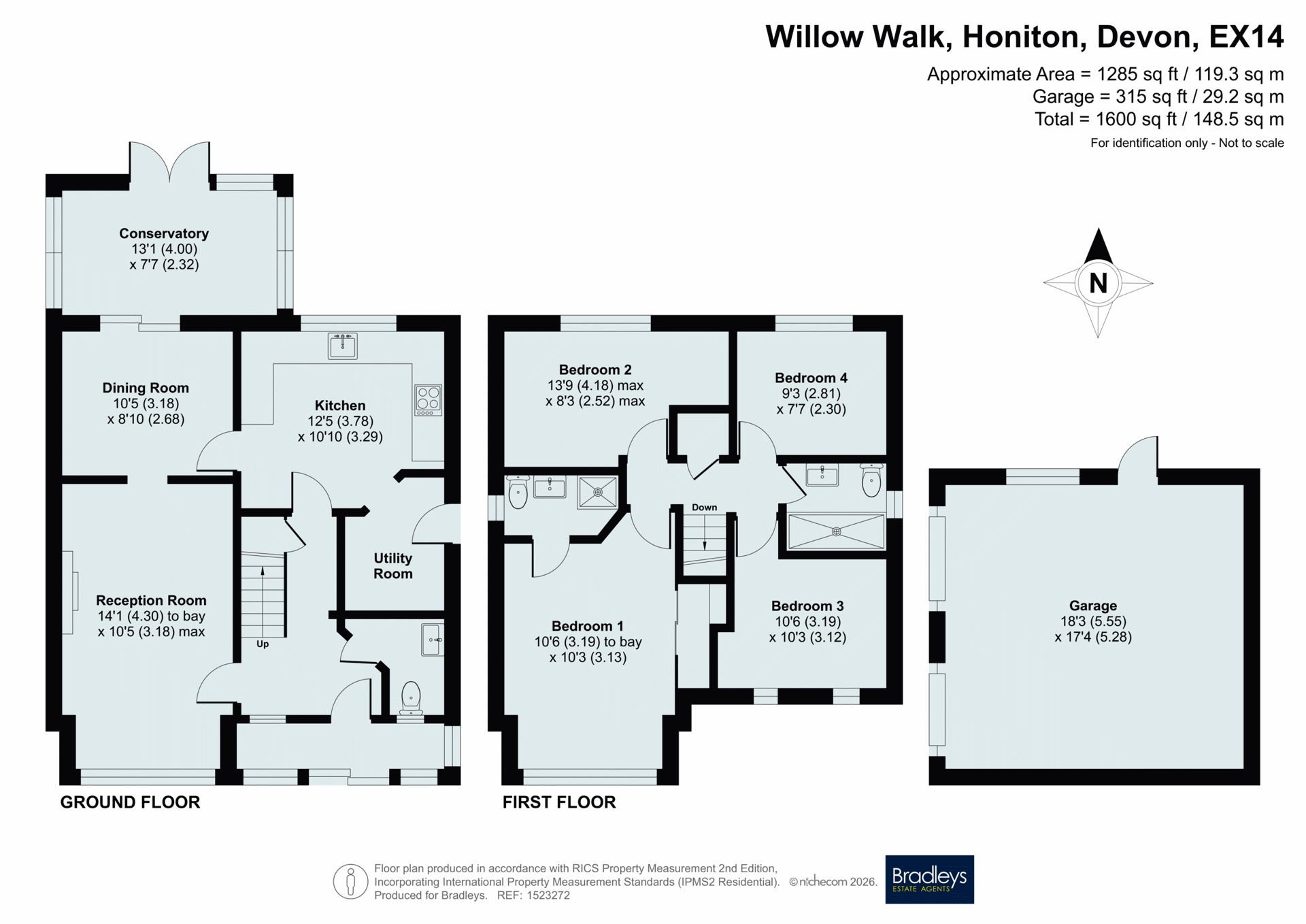 45, Willow Walk, Devon floorplan