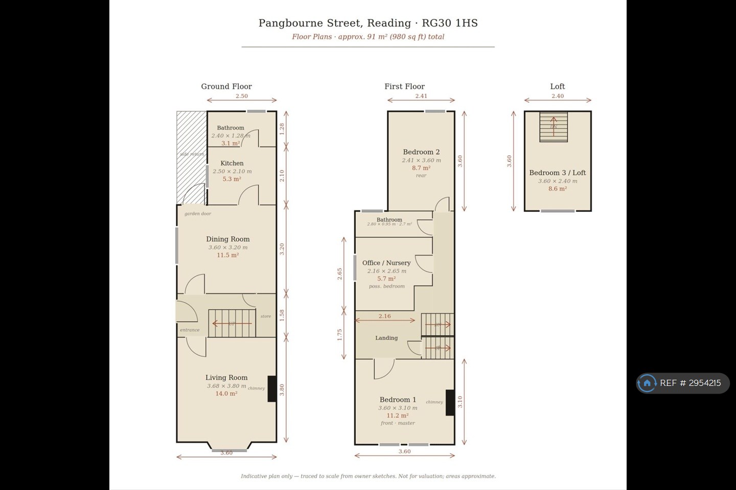 Pangbourne St, Reading floorplan