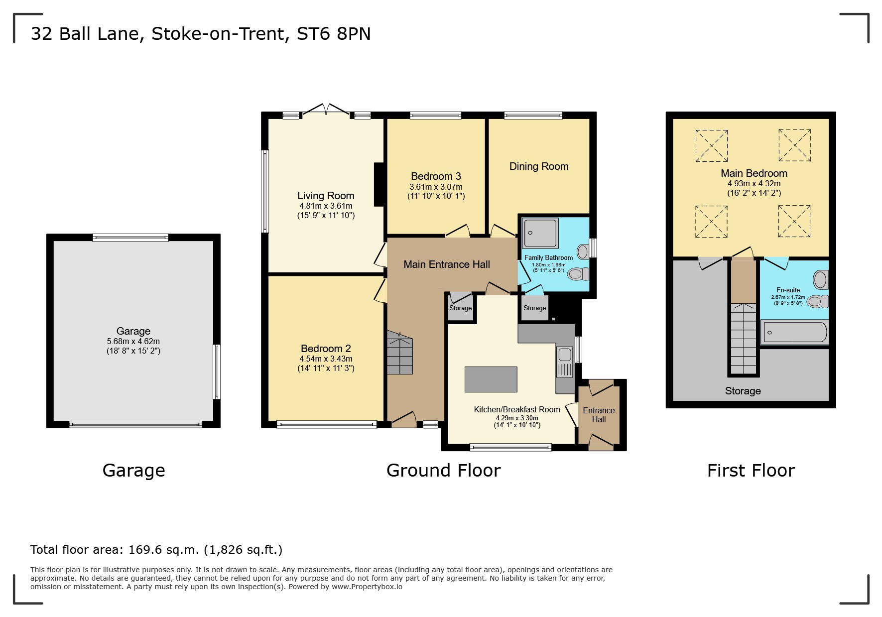 32, Ball Lane, Staffordshire floorplan