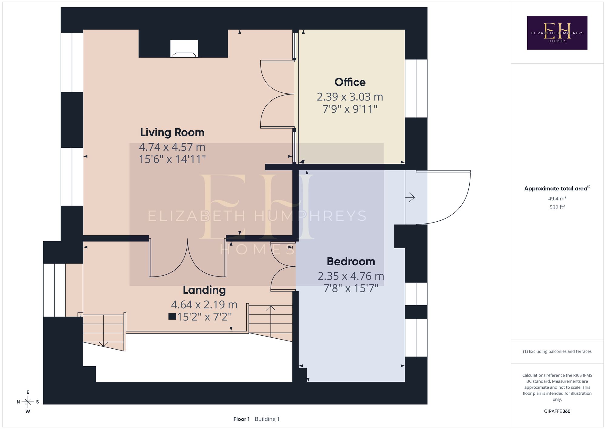 4 Dye House Guyzance Bridge, Morpeth floorplan