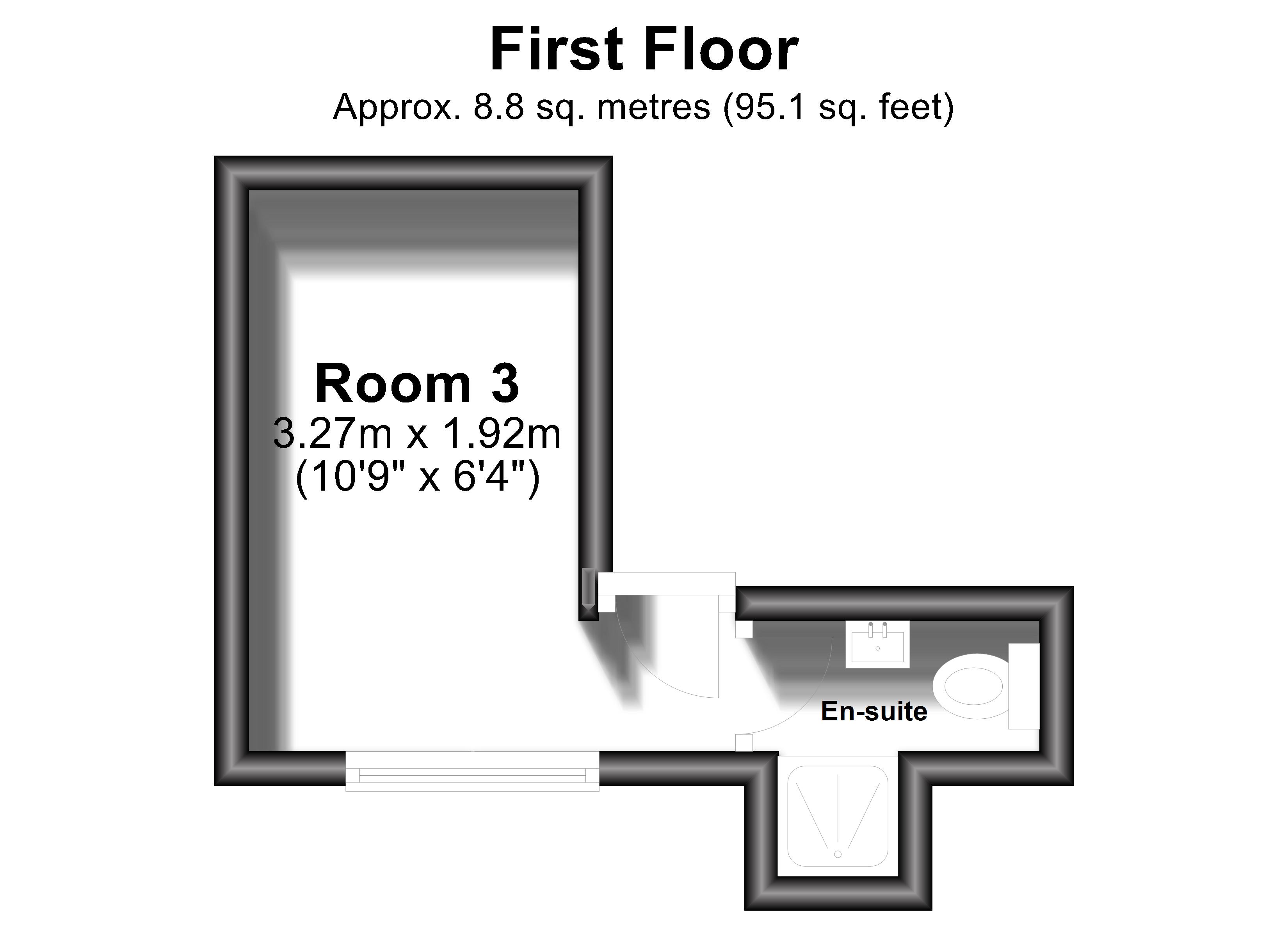 Room 3, 20, Aston Court, Chippendale Road, Crawley floorplan