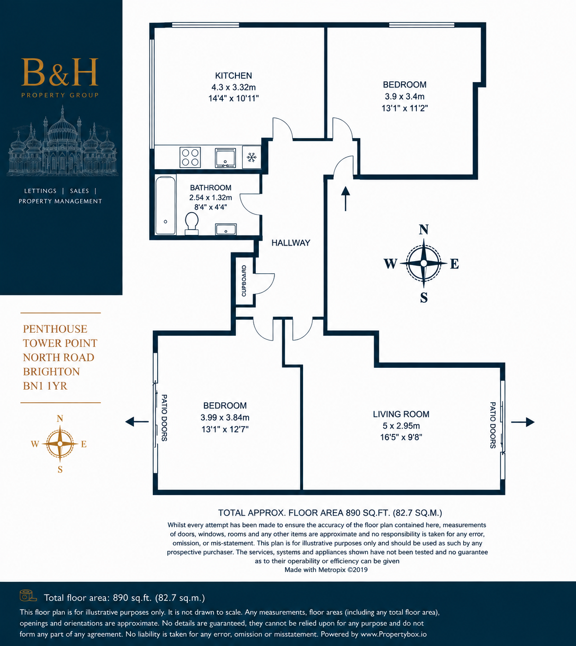 Penthouse, Penthouse Apartment, Tower Point, North Road, Brighton floorplan