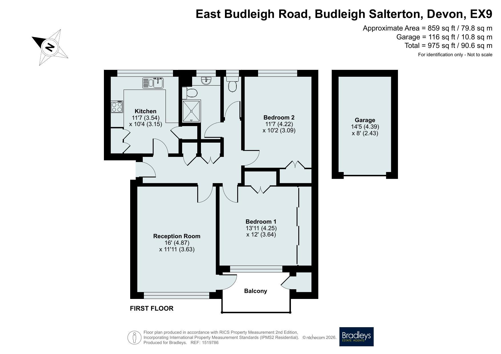 Flat 6, Stoneborough Court,, East Budleigh Road, Devon floorplan