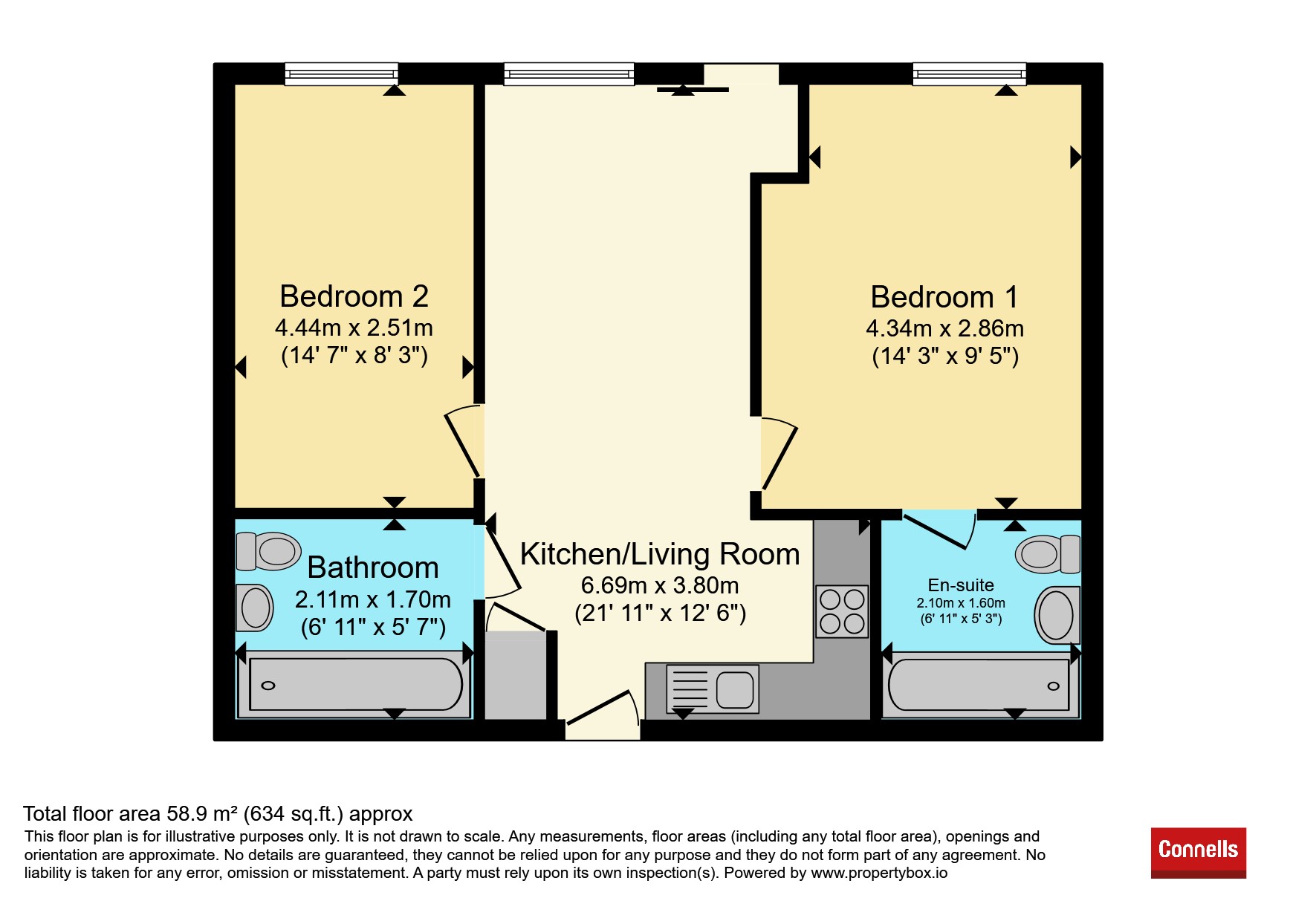 Apartment 309, Beaufort House, 94-98, Newhall Street, Birmingham floorplan