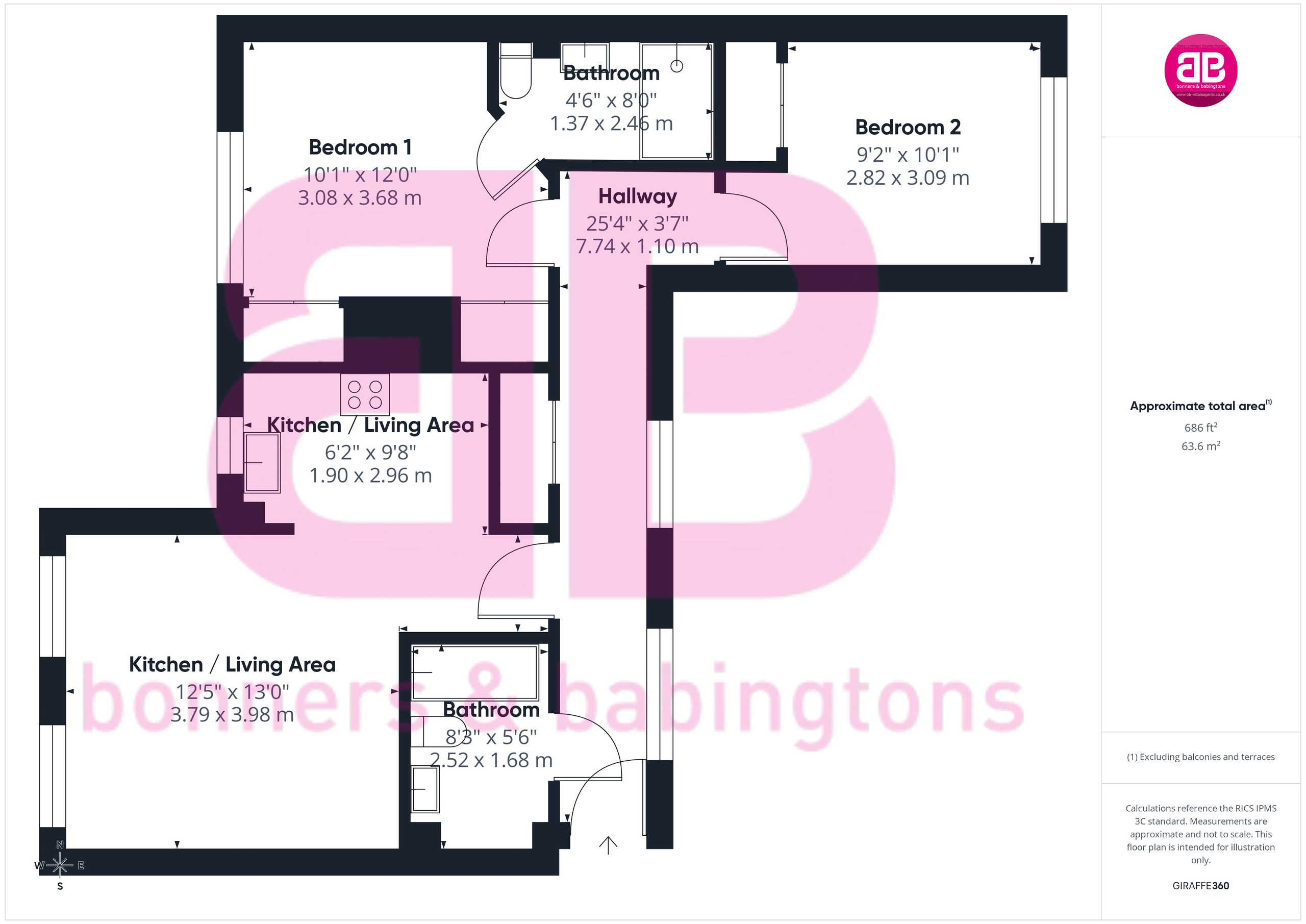 Flat 3, 82b Portlock Road, Maidenhead floorplan