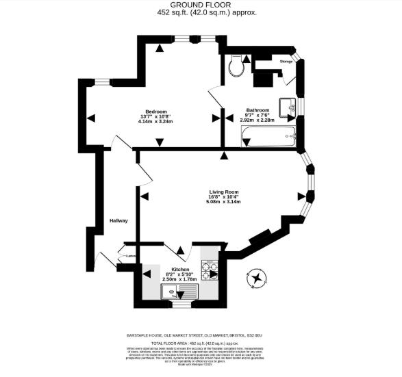 Flat 26, Barstaple House, Old Market Street, Bristol floorplan