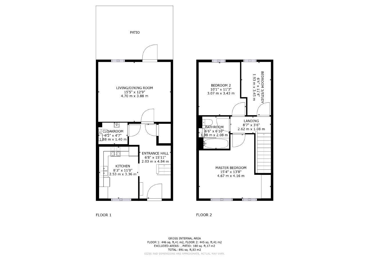 15, Groves Crescent, Stamford floorplan