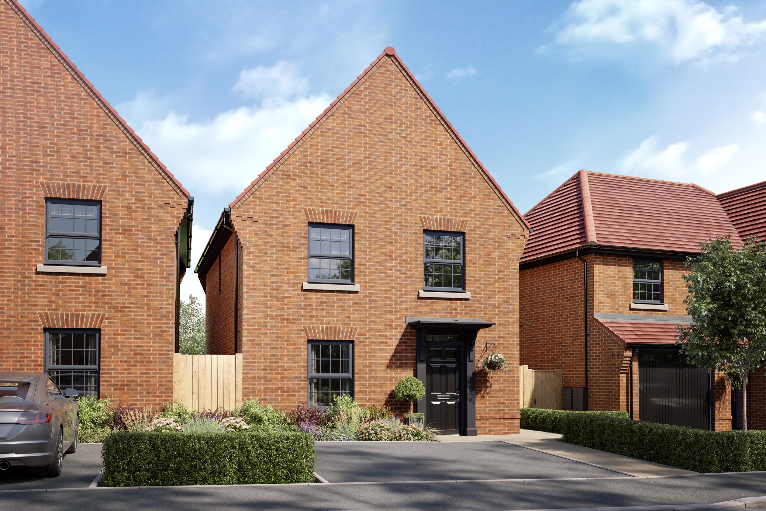 External View Of Detached Home With Anthracite Doors And Windows