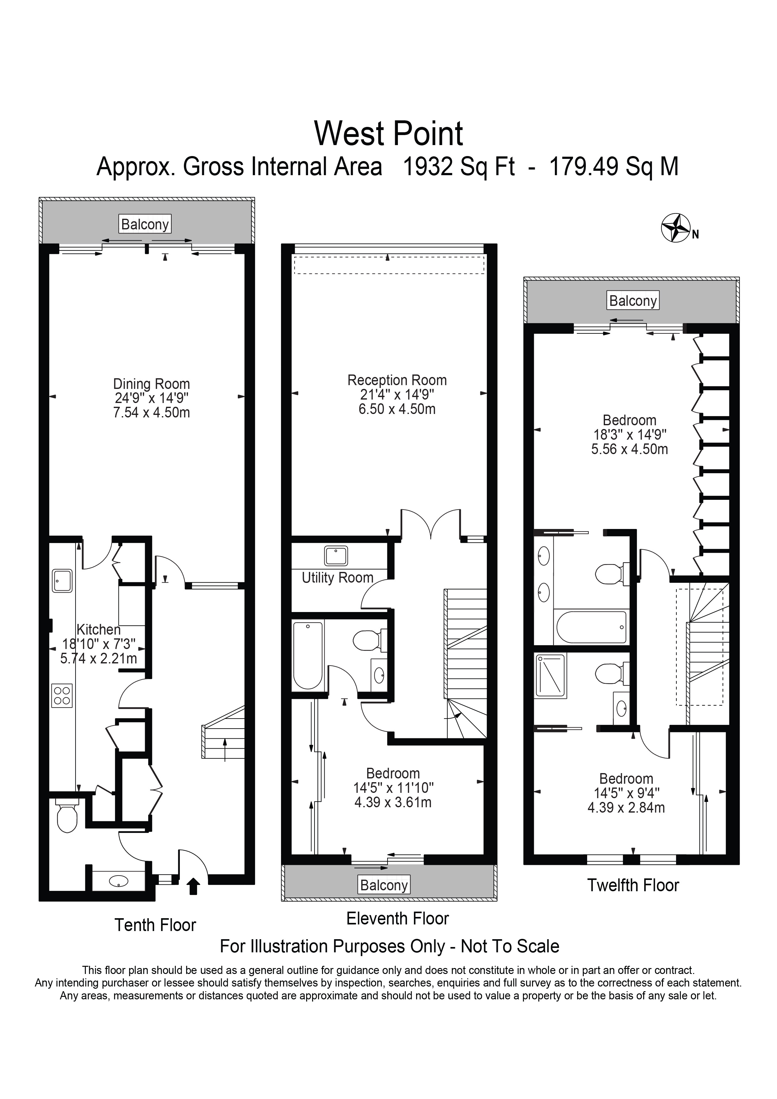 1025, Point West, Kensington and Chelsea floorplan