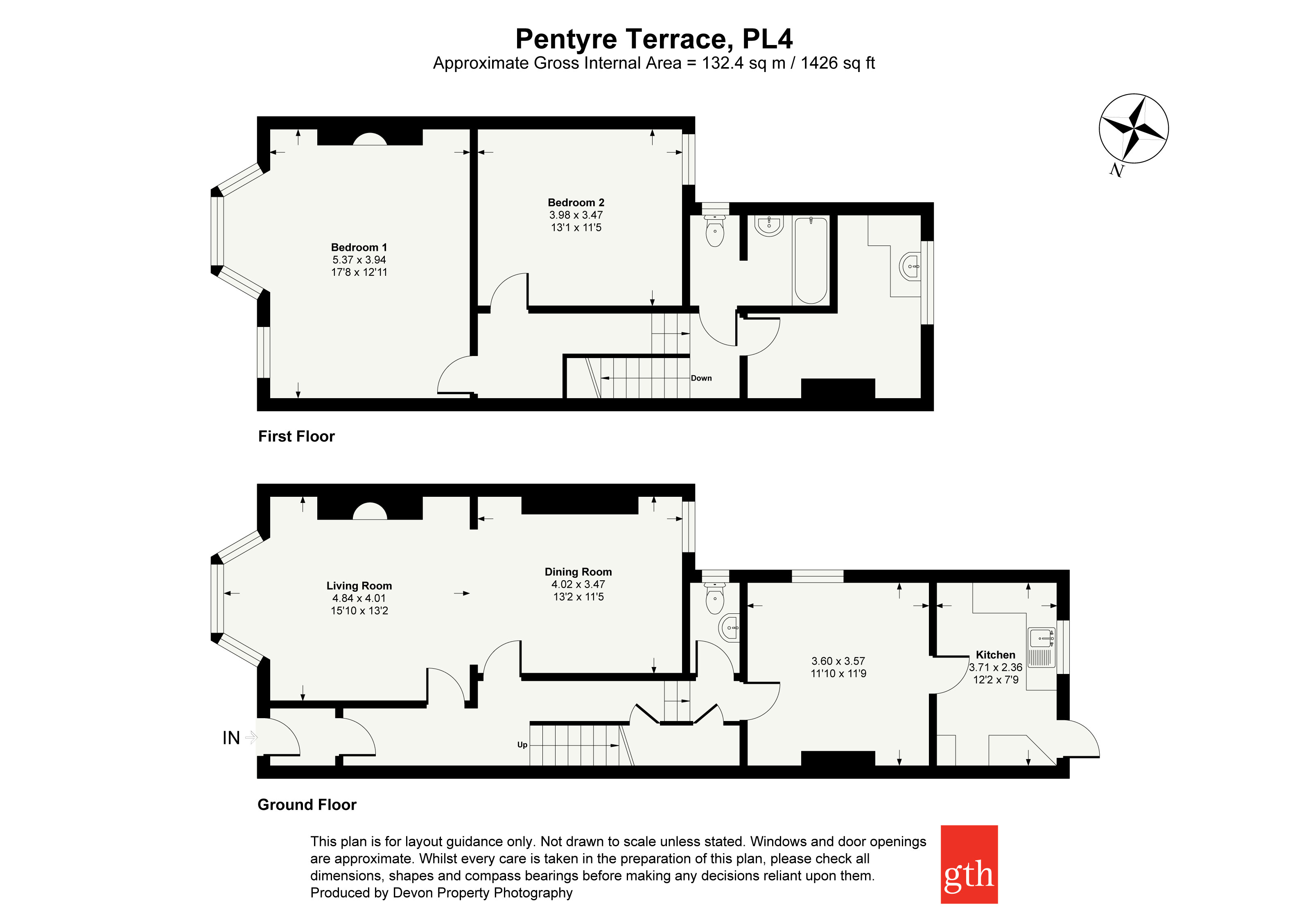 13, Pentyre Terrace, Devon floorplan