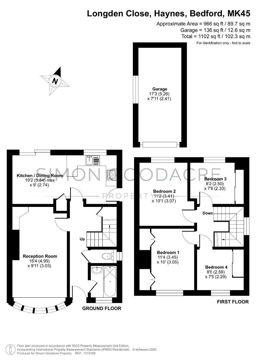 22 Longden Close, Bedford floorplan