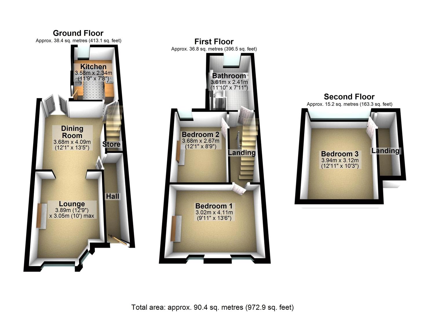 3 bed terraced house for sale in Bowness Street, Stretford, Manchester