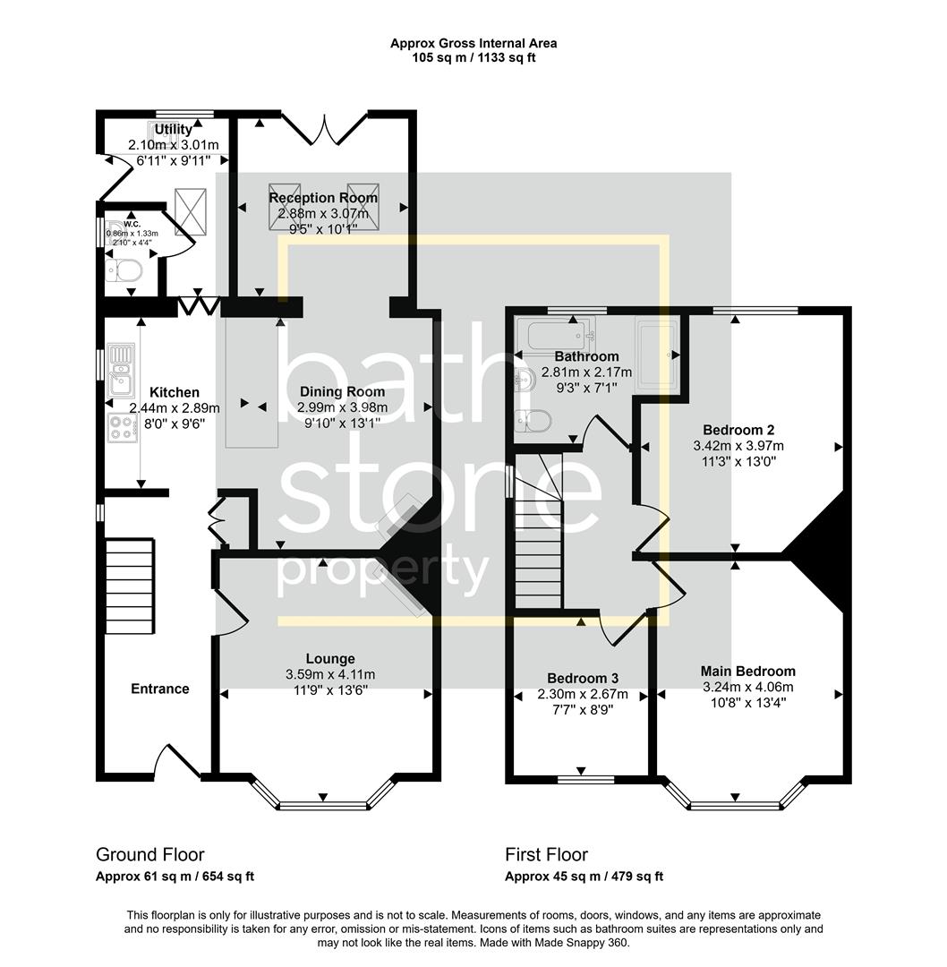233, Bailbrook Lane, Bath floorplan