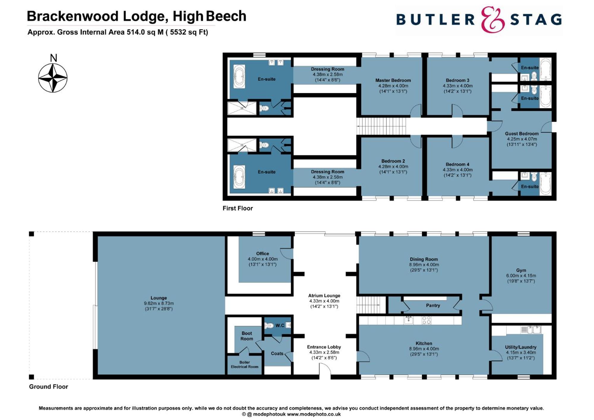 The Lodge, High Beach, Essex floorplan