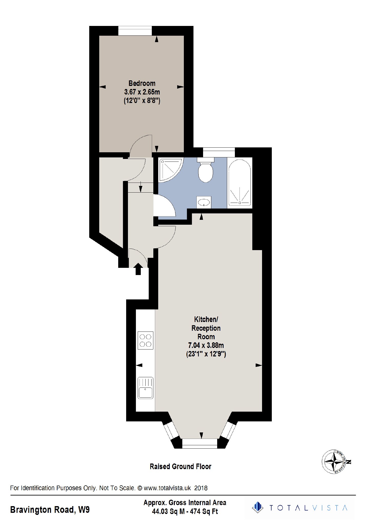1 Bedrooms Flat to rent in Bravington Road, London W9