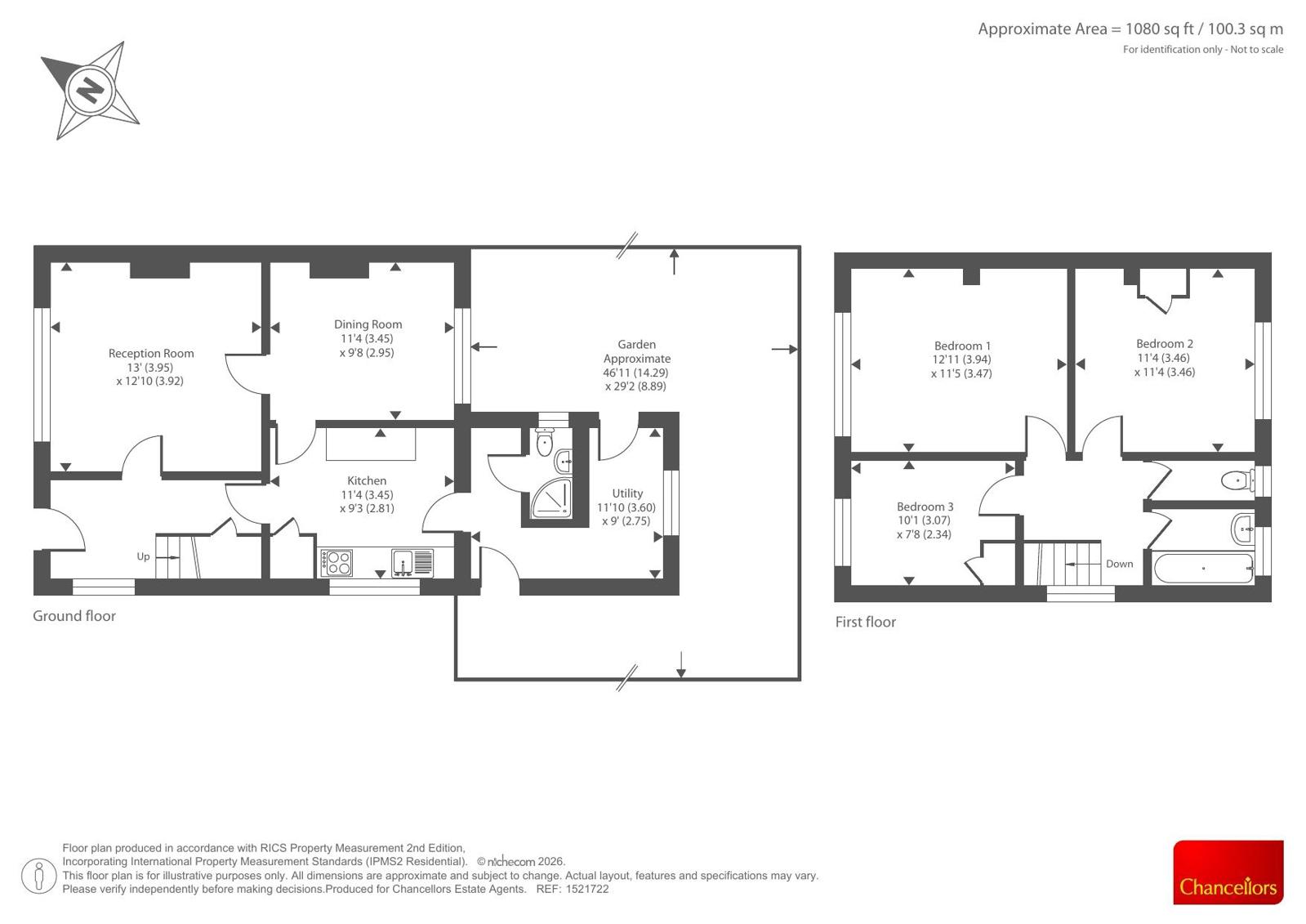 45, Tilling Crescent, High Wycombe floorplan