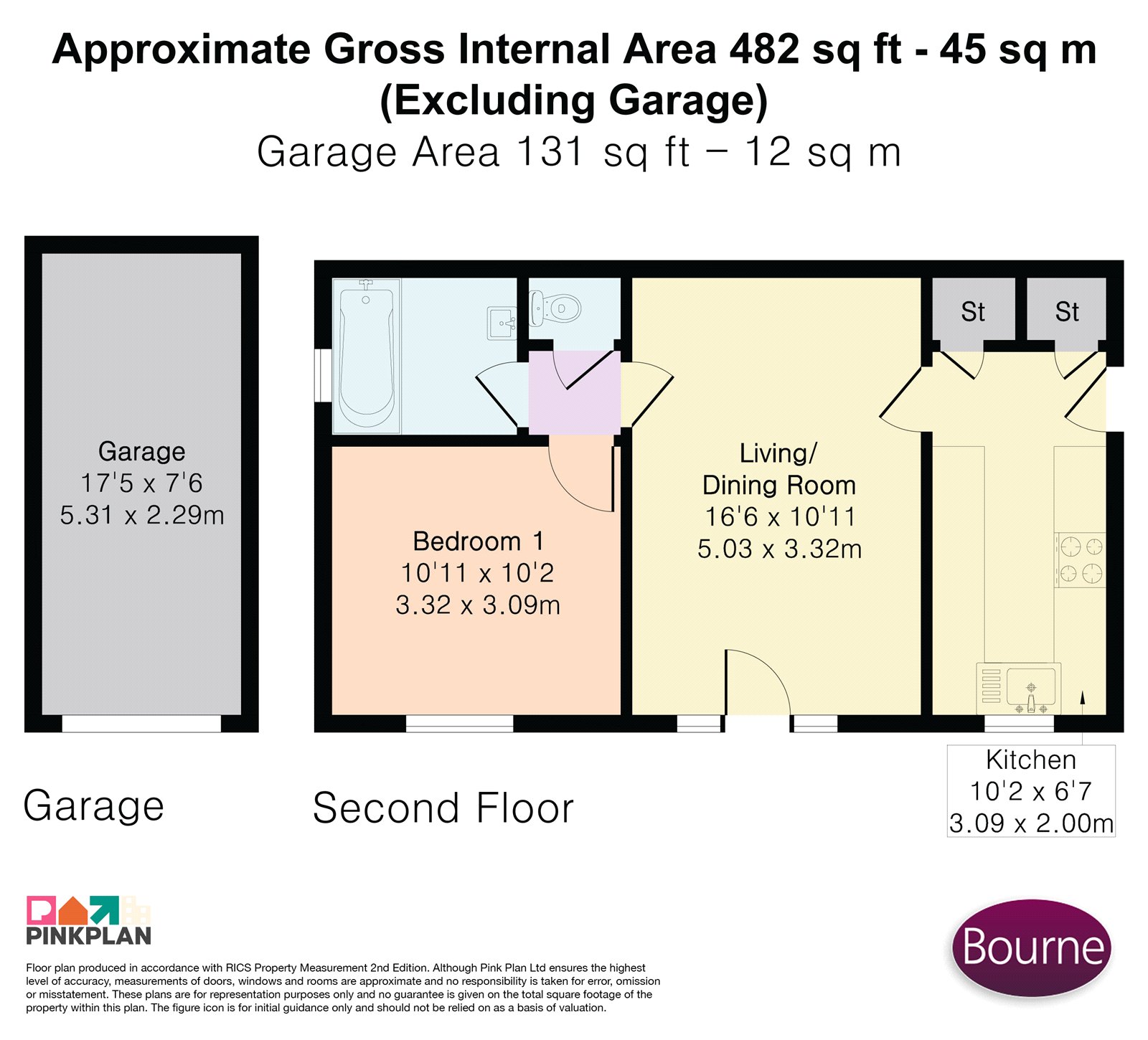 Flat 8 Freshborough Court,, Lower Edgeborough Road, Guildford floorplan