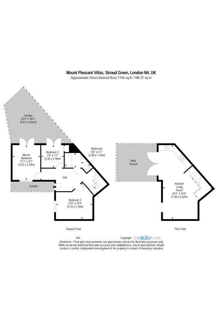 3 Bedrooms End terrace house to rent in Mount Pleasant Villas, London N4