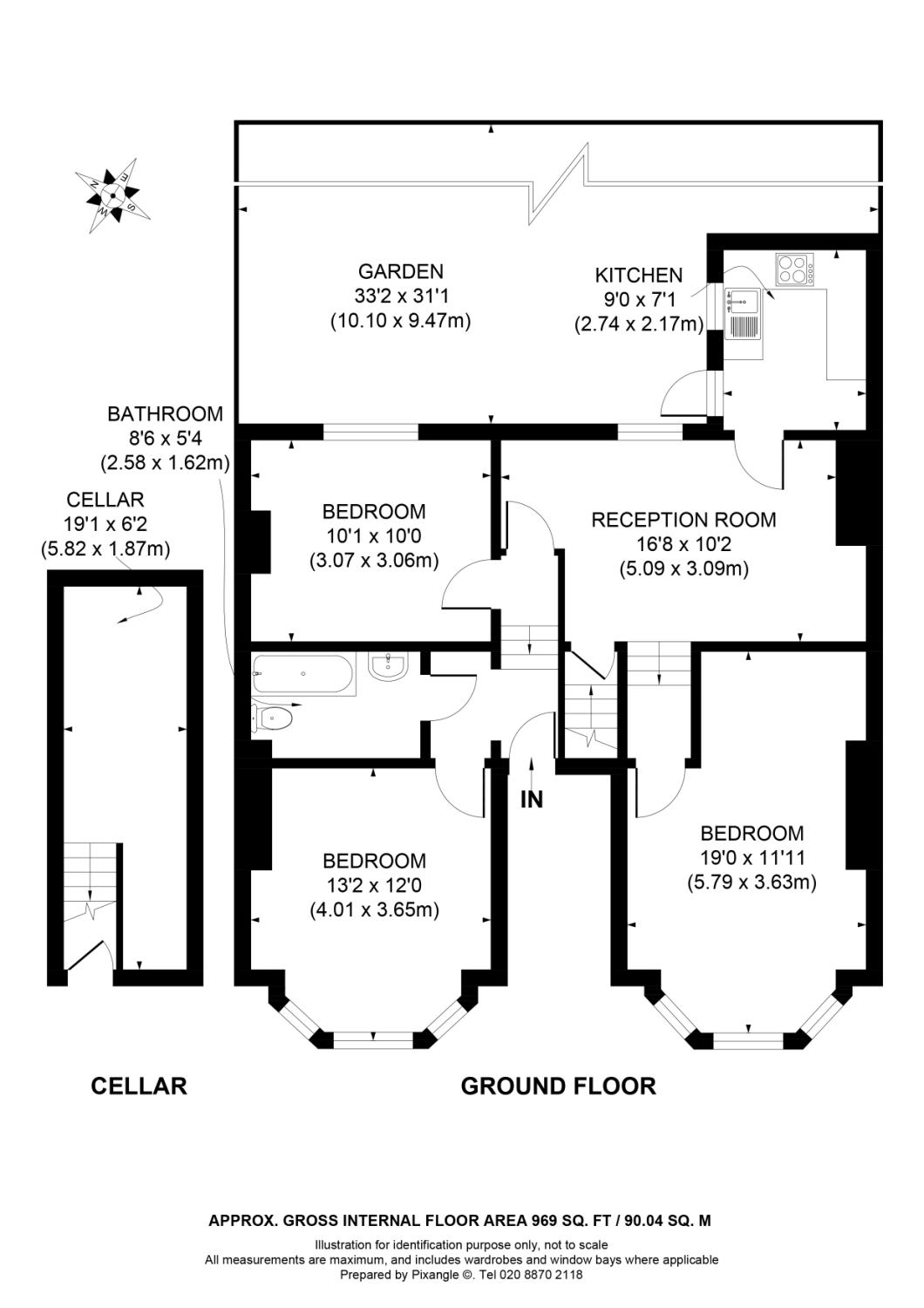 Flat A, 7, Foulser Road, London floorplan