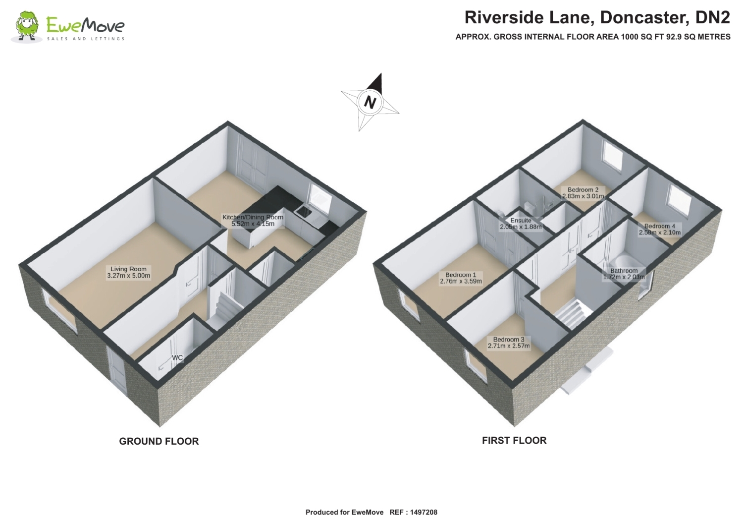 3, Riverside Lane, Doncaster floorplan