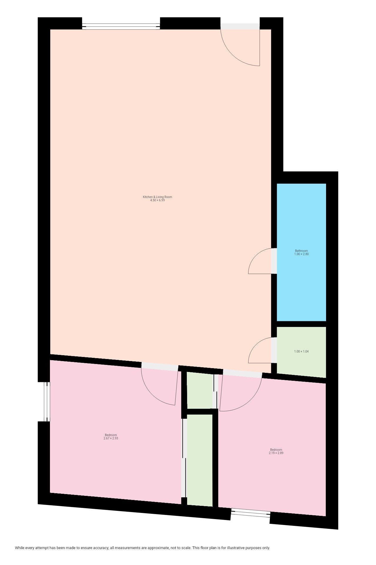 John Street, Larkhall, South Lanarkshire ML9, 2 bedroom flat for sale