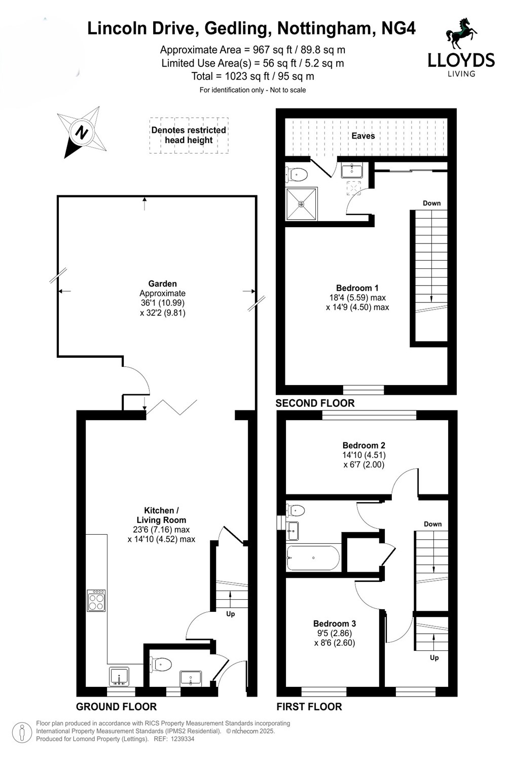 5, Lincoln Drive, Gedling floorplan