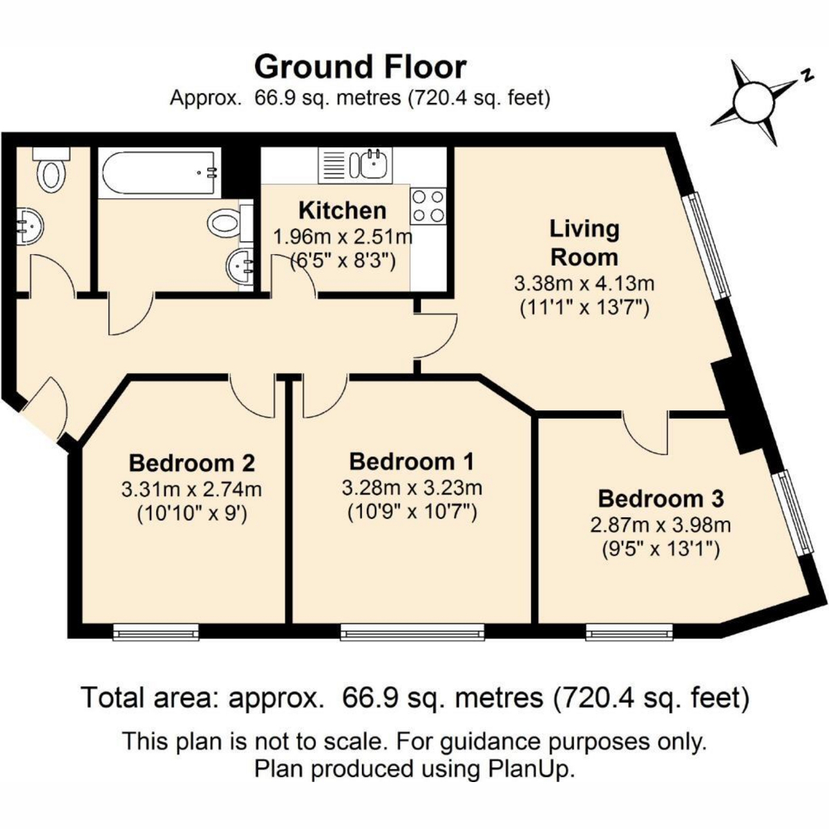 Flat Ground Floor Flat, 18, Ambrose Street, Cheltenham floorplan