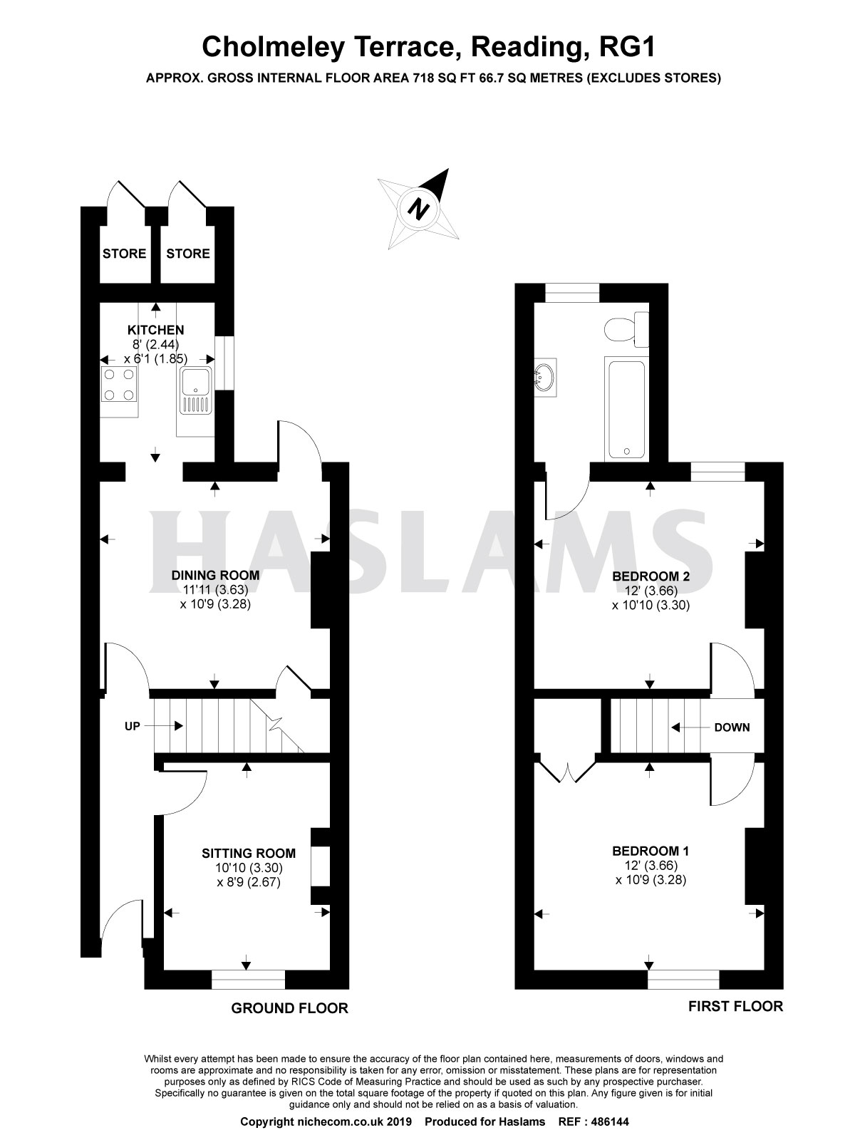 2 Bedrooms Terraced house for sale in Cholmeley Terrace, Reading RG1