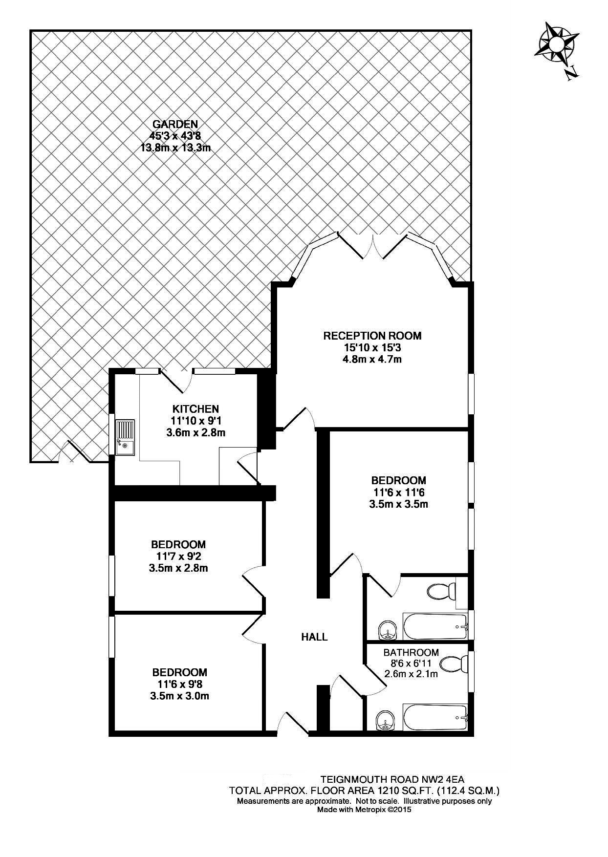 Teignmouth Road, London floorplan