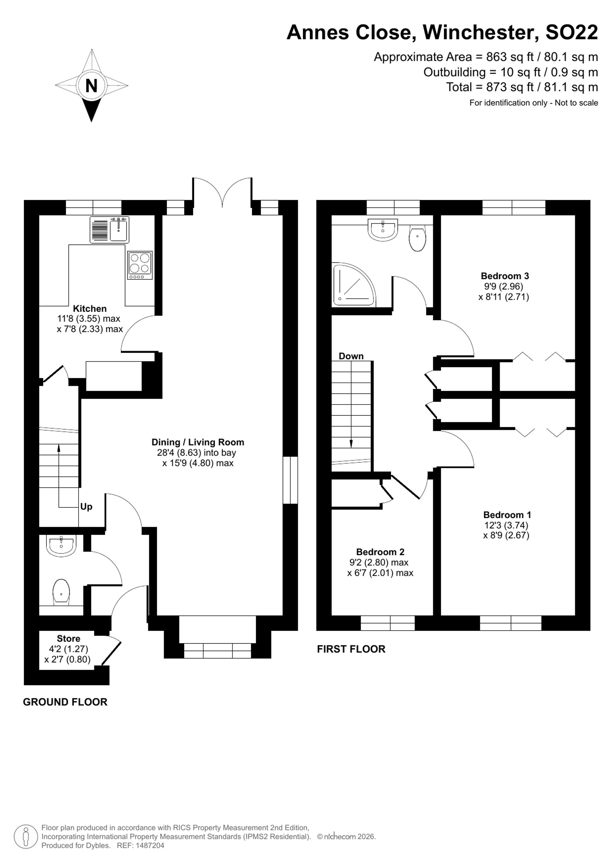 10 St. Annes Close, Winchester floorplan