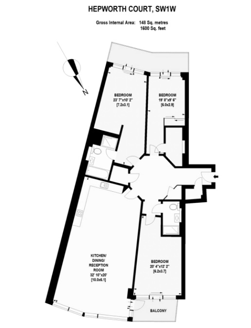 3 Bedrooms Flat to rent in Hepworth Court, Grosvenor Waterside, Gatliff Road SW1W
