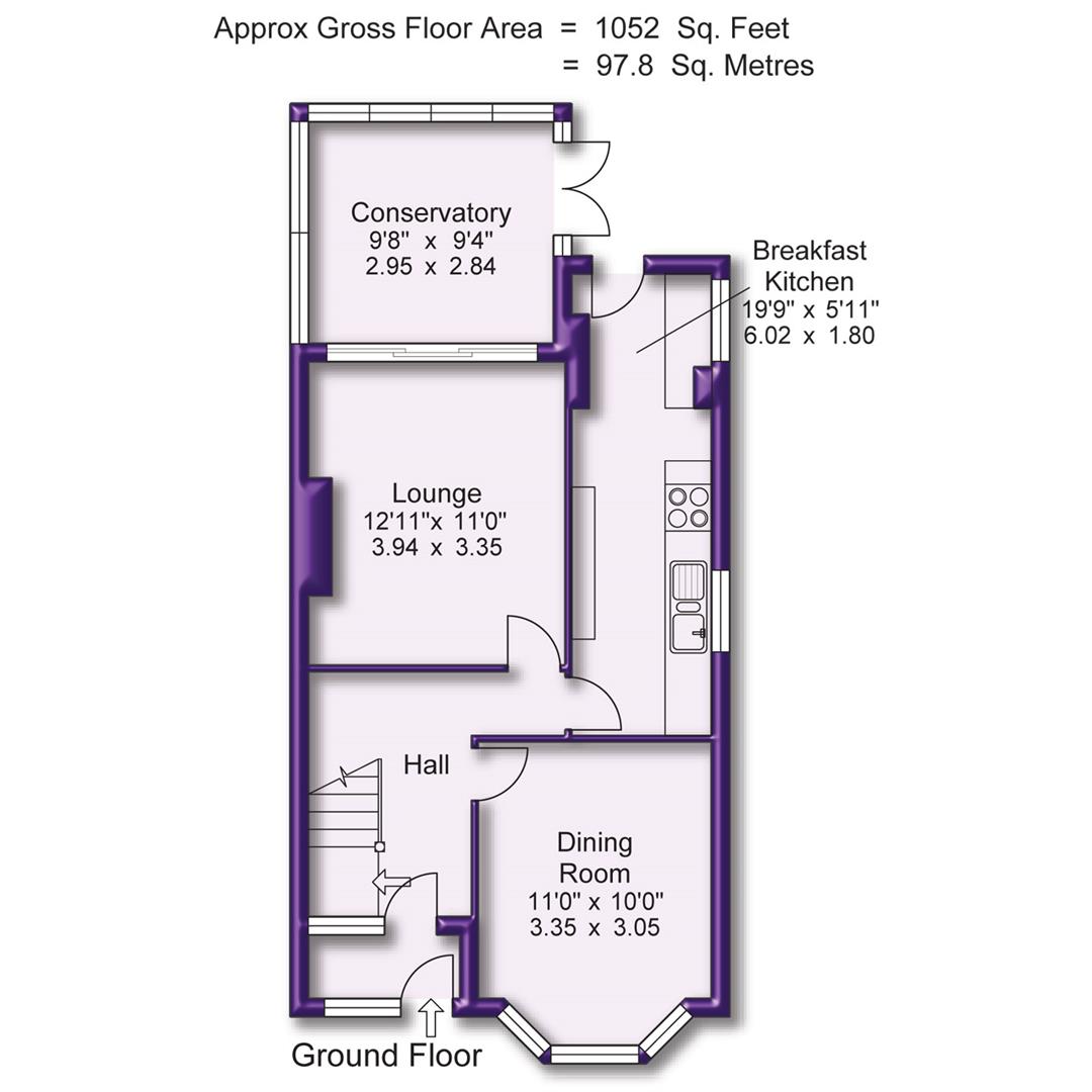 23, Brook Avenue, Altrincham floorplan