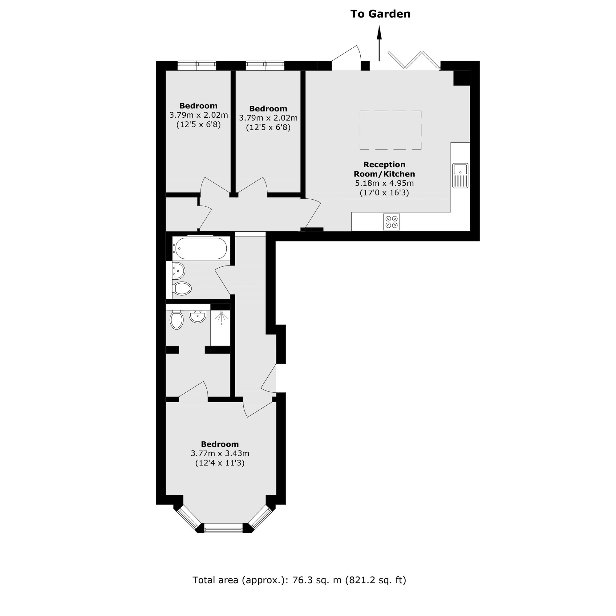 Flat 1, 29, Dafforne Road, London floorplan