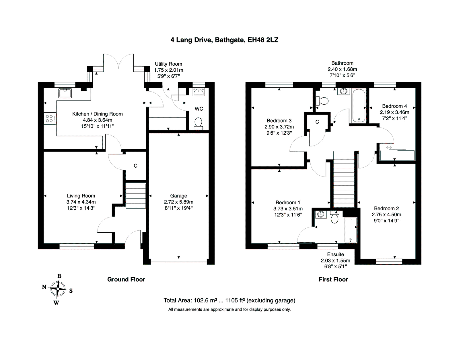 4, Lang Drive, Bathgate floorplan