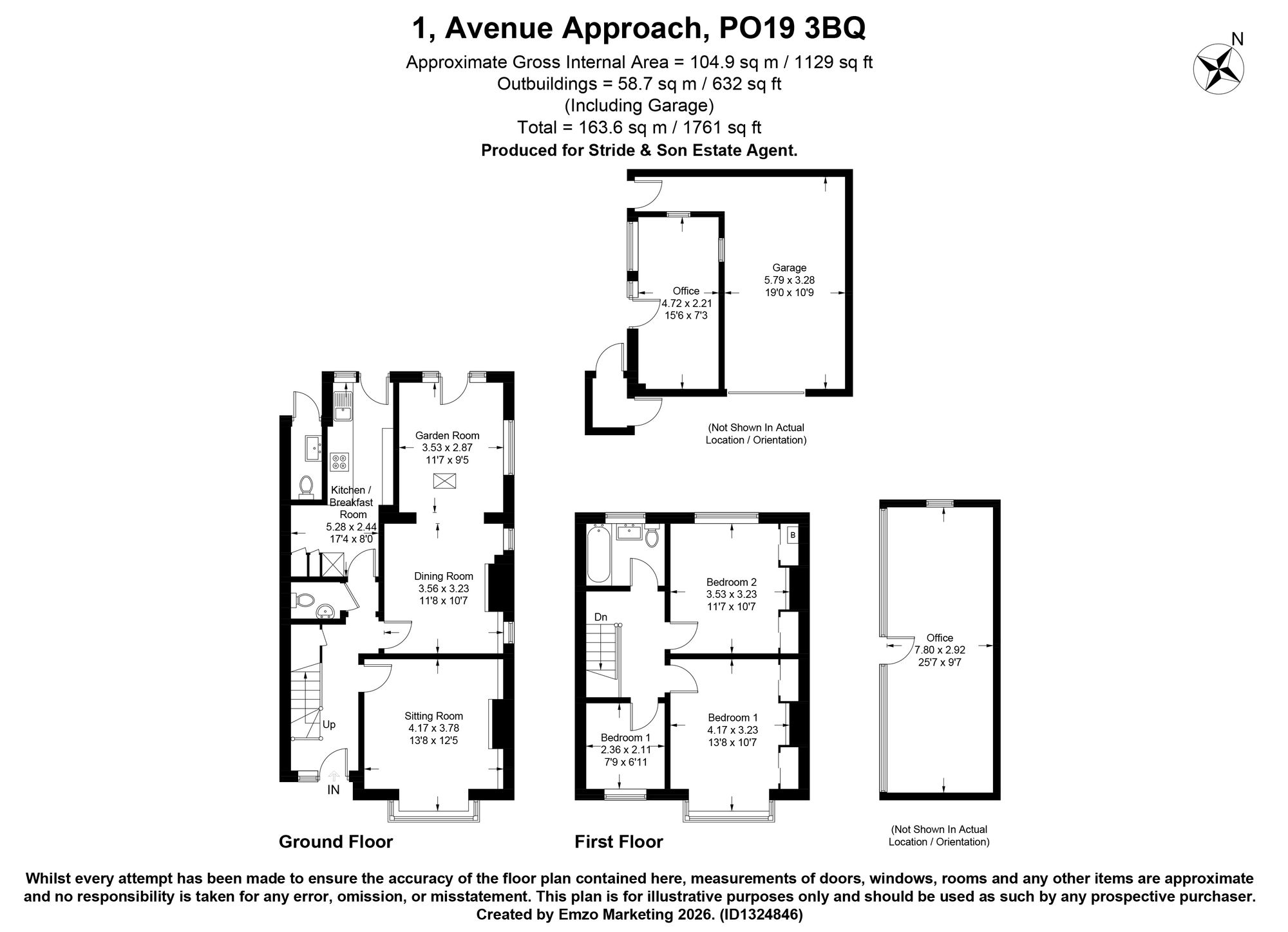 1, Avenue Approach, Chichester, PO19 floorplan