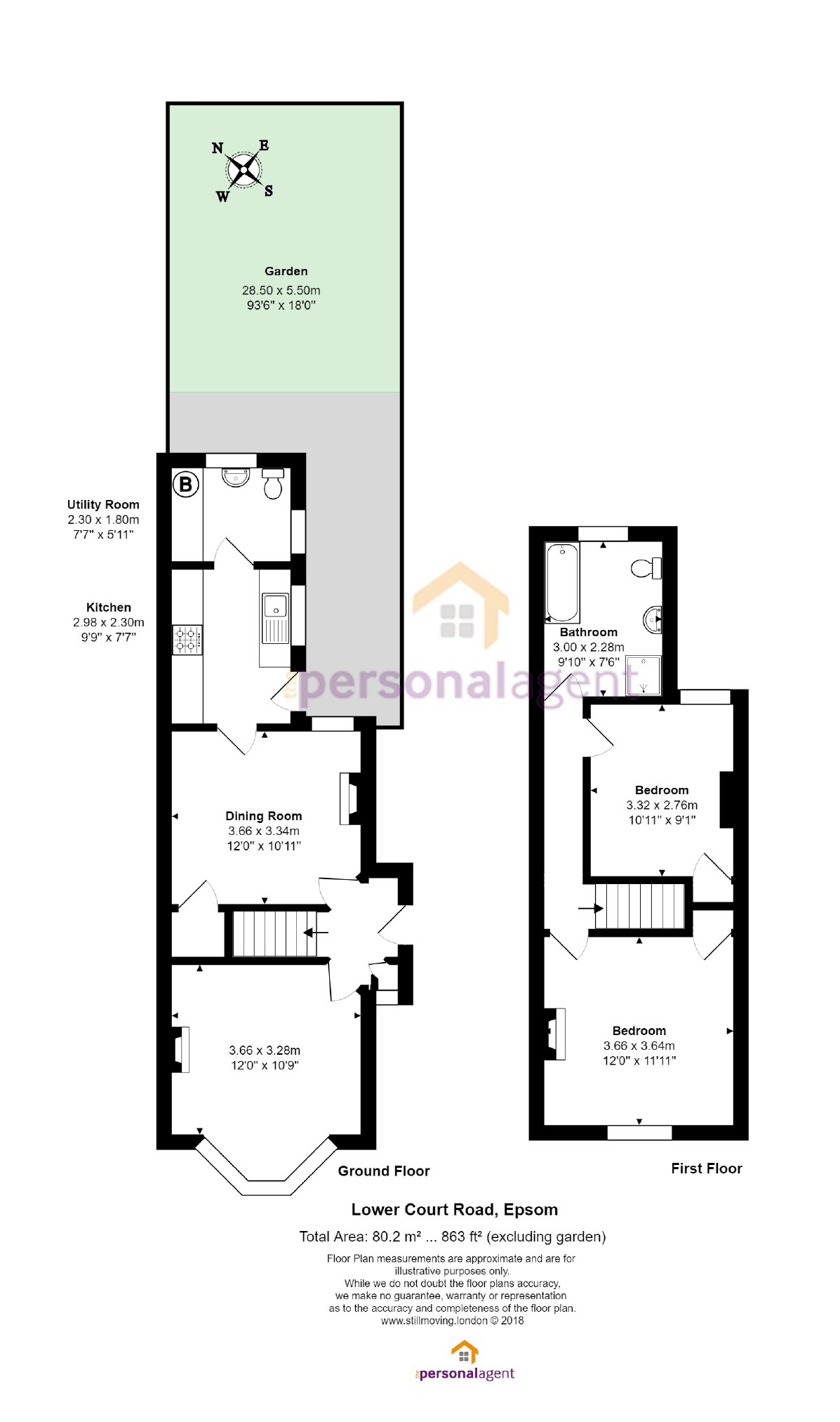 2 Bedrooms Semi-detached house for sale in Lower Court Road, Epsom, Surrey KT19