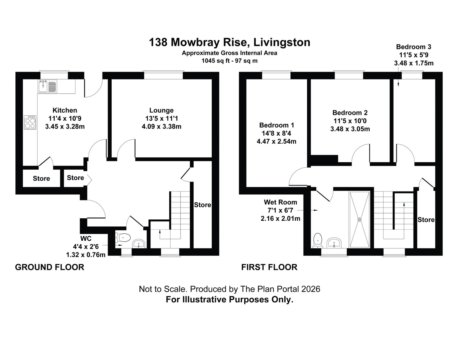 138, Mowbray Rise, Livingston floorplan