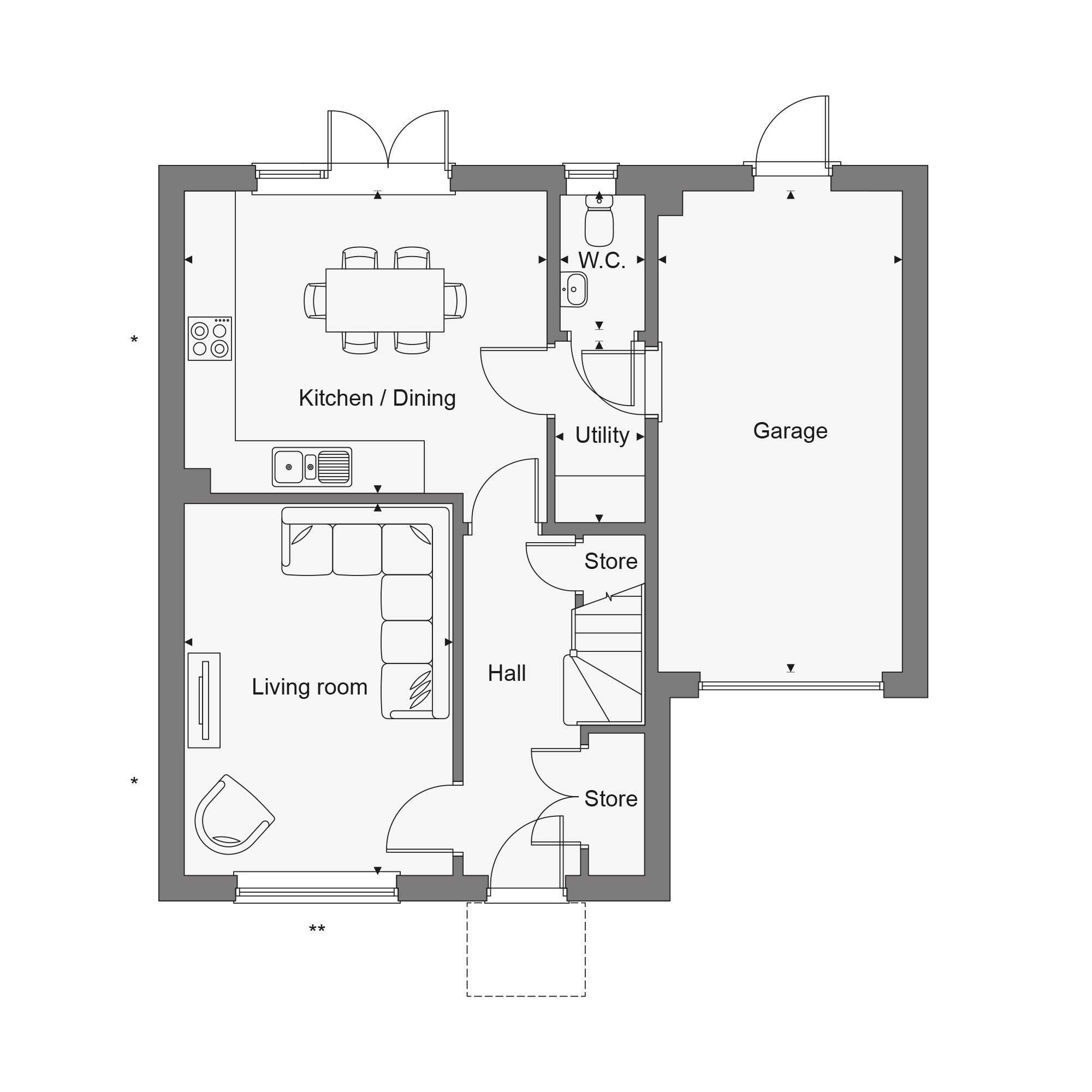 The Russetts (The Chawton) 57, 57, The Chawton - The Russetts, Hawkhurst floorplan
