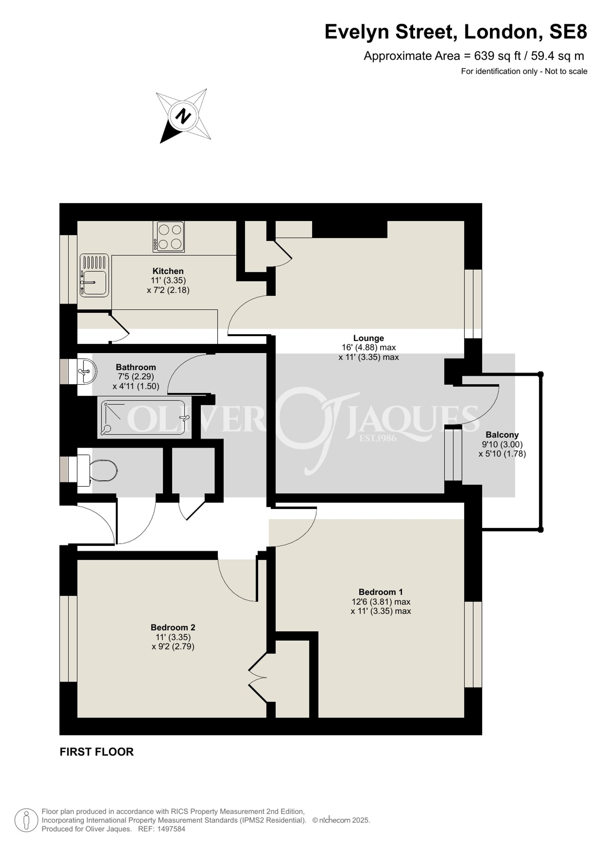Flat 7, Chester House Evelyn Street, London floorplan