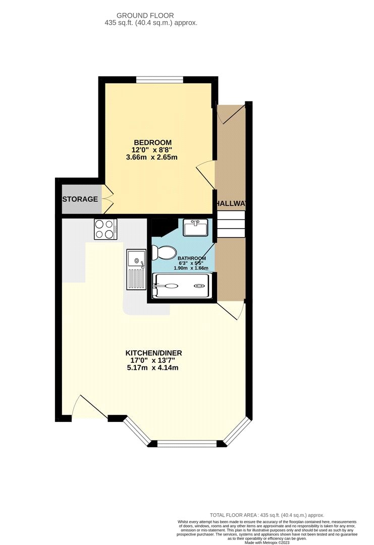 Flat 1, Lime Court, 114, Lime Walk, Oxford floorplan