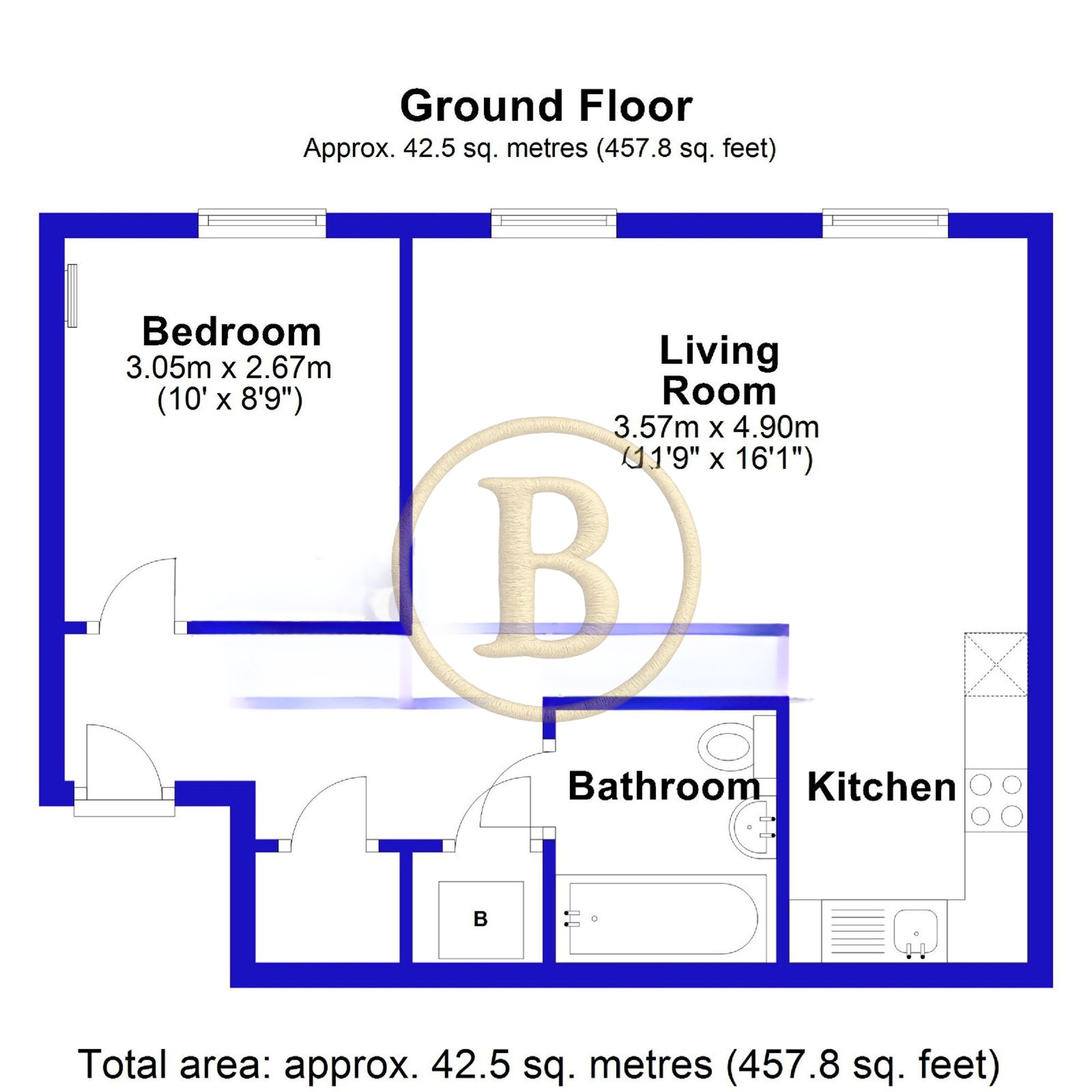 Flat 4, 11 High Street, Cambridge floorplan