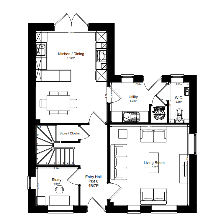 Plot 6,, The Coverdale, Kirkby Malzeard floorplan