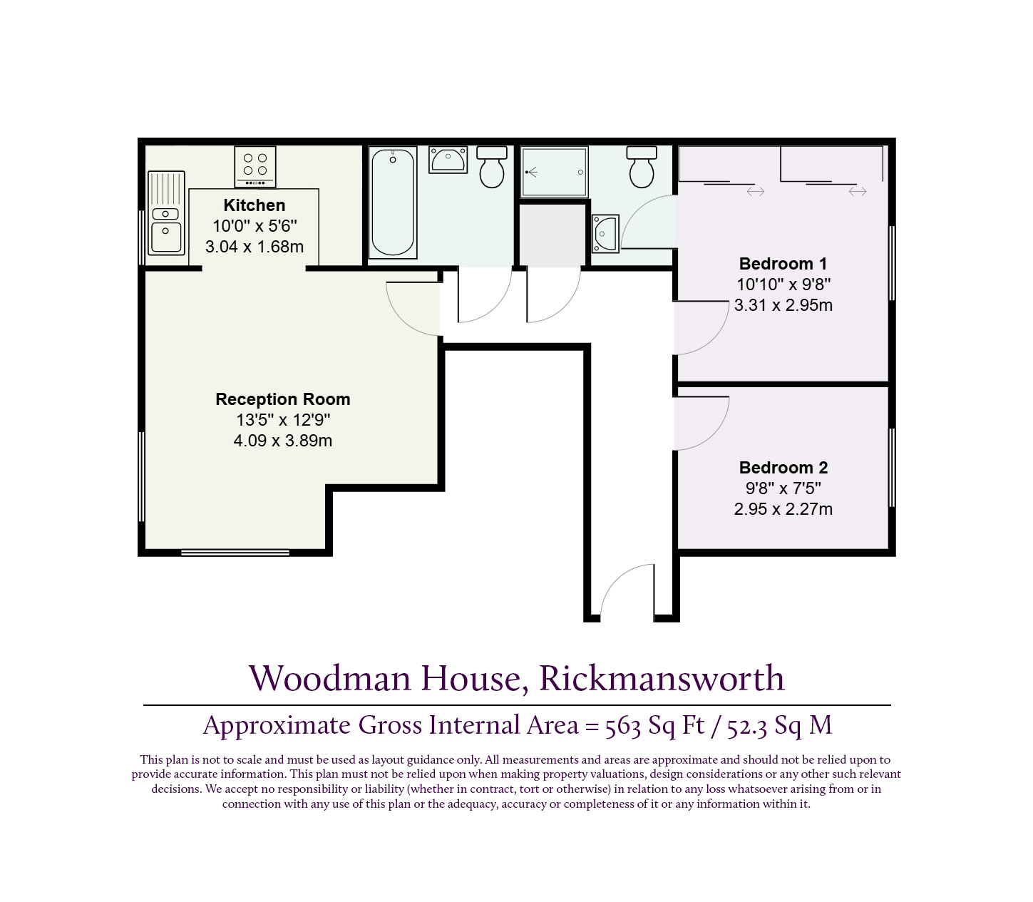 Flat 2, Woodman House 10-12,, High Street, Hertfordshire floorplan